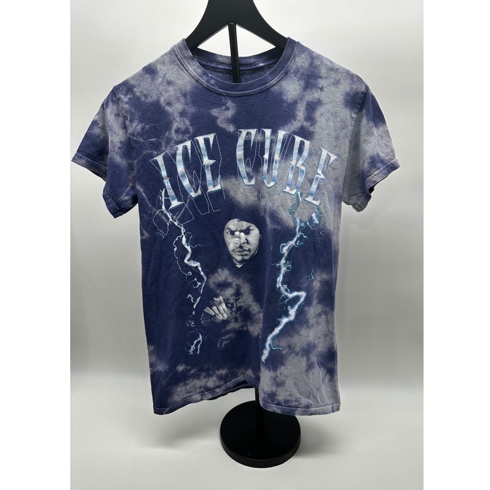 Ice Cube‎ Graphic T-Shirt Tie Dye Lightning Bolt Hip Hop Rap Music Small